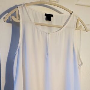 Ann Taylor White Sleeveless Top